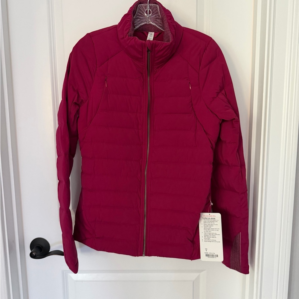 Lululemon Athletica Wine Red Burgundy Fluffed Up Puffer Jacket in Berry Rumble